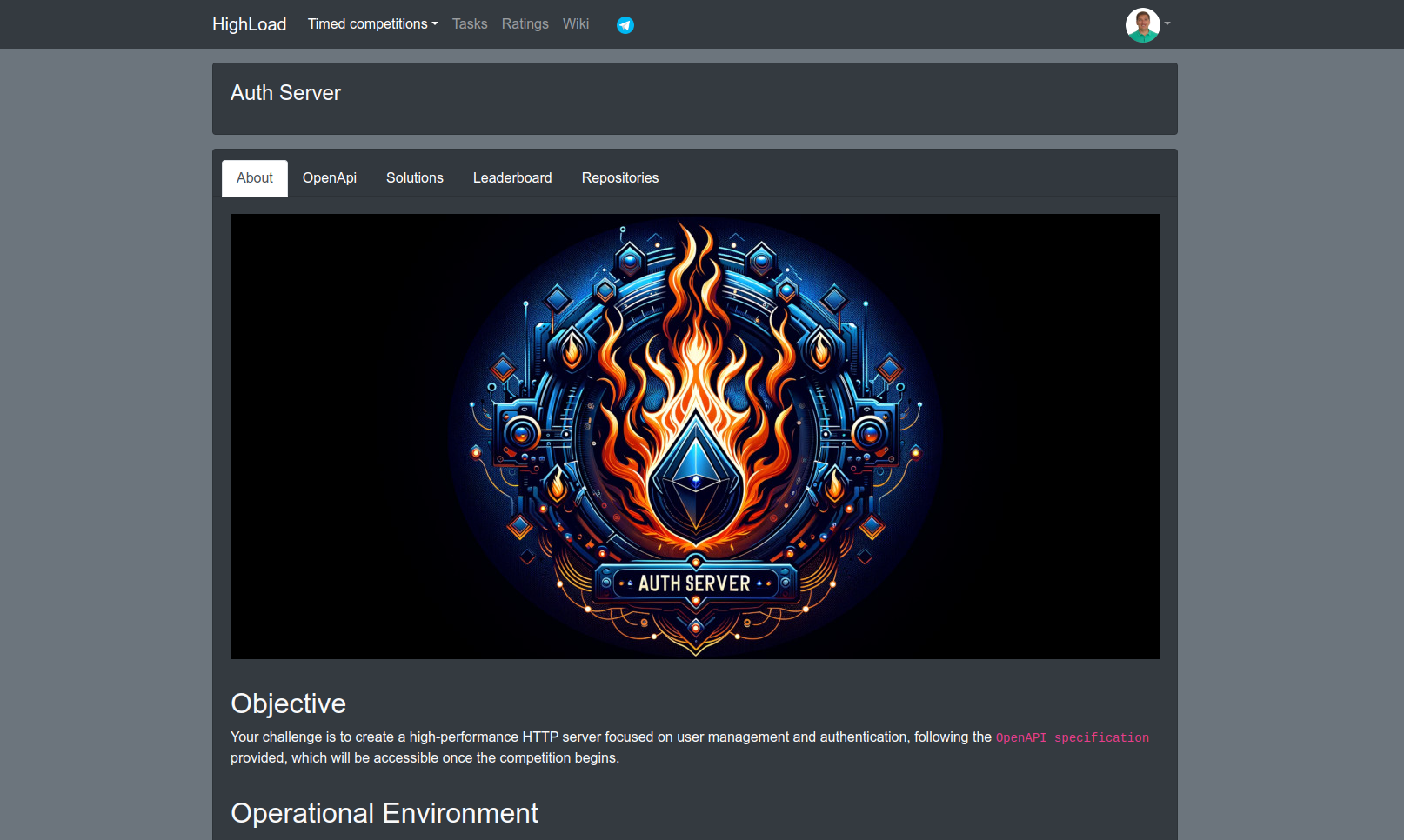HighLoad.Fun: AuthServer competition media 2
