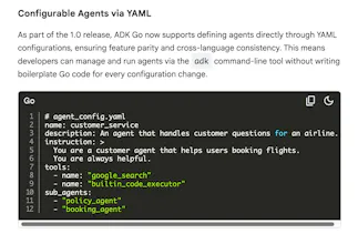 Google's ADK for Go 1.0 gallery image