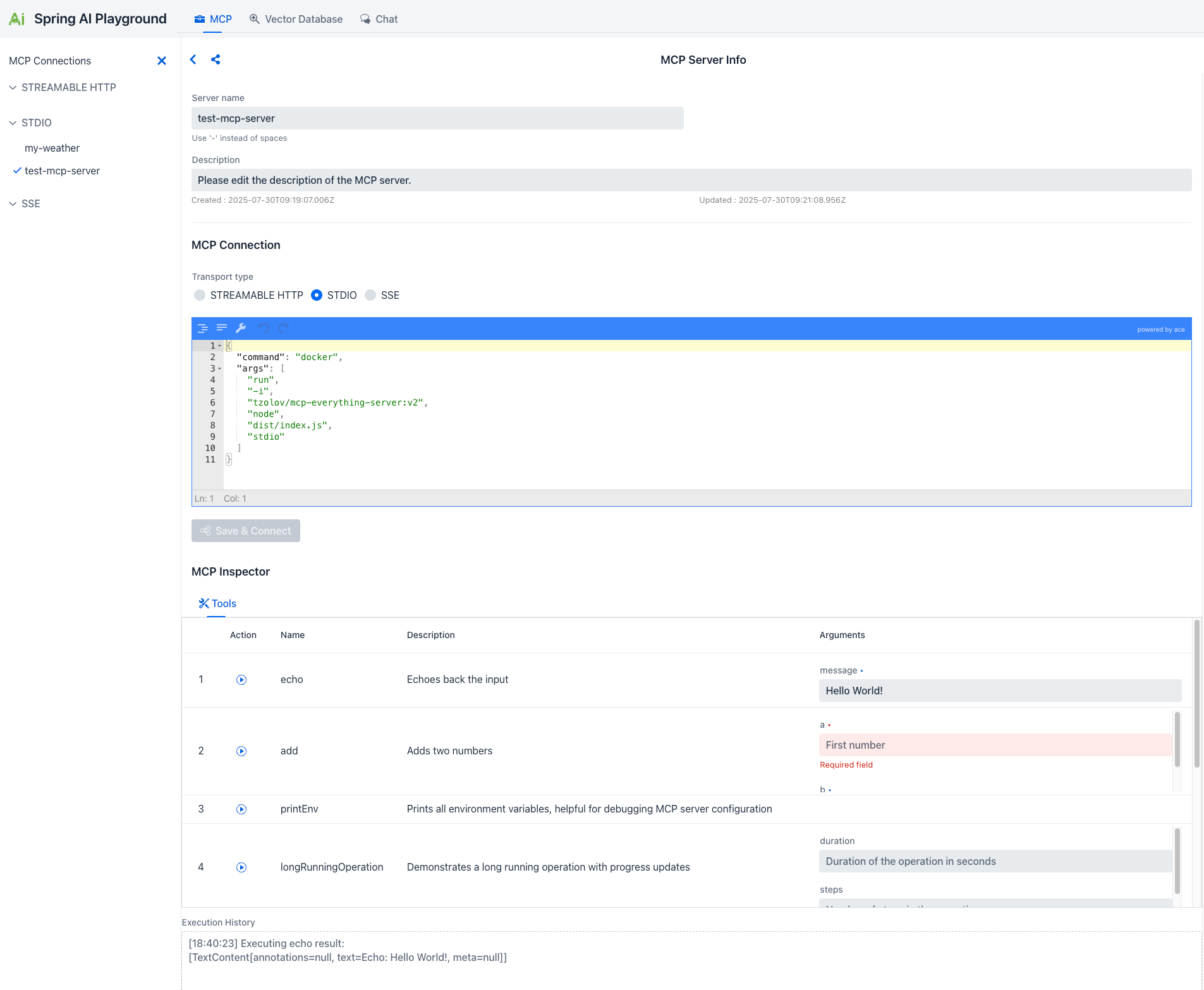 Spring AI Playground gallery image