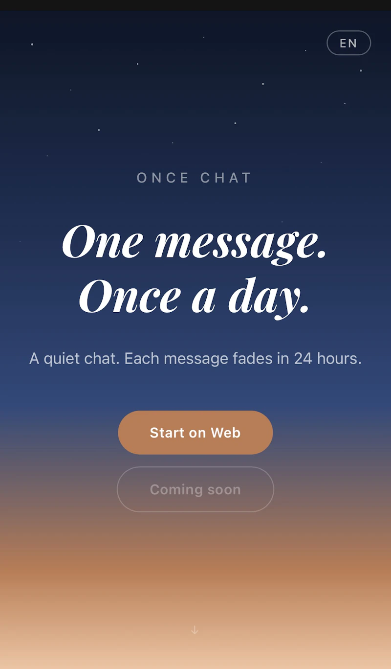 OnceChat screenshot 1
