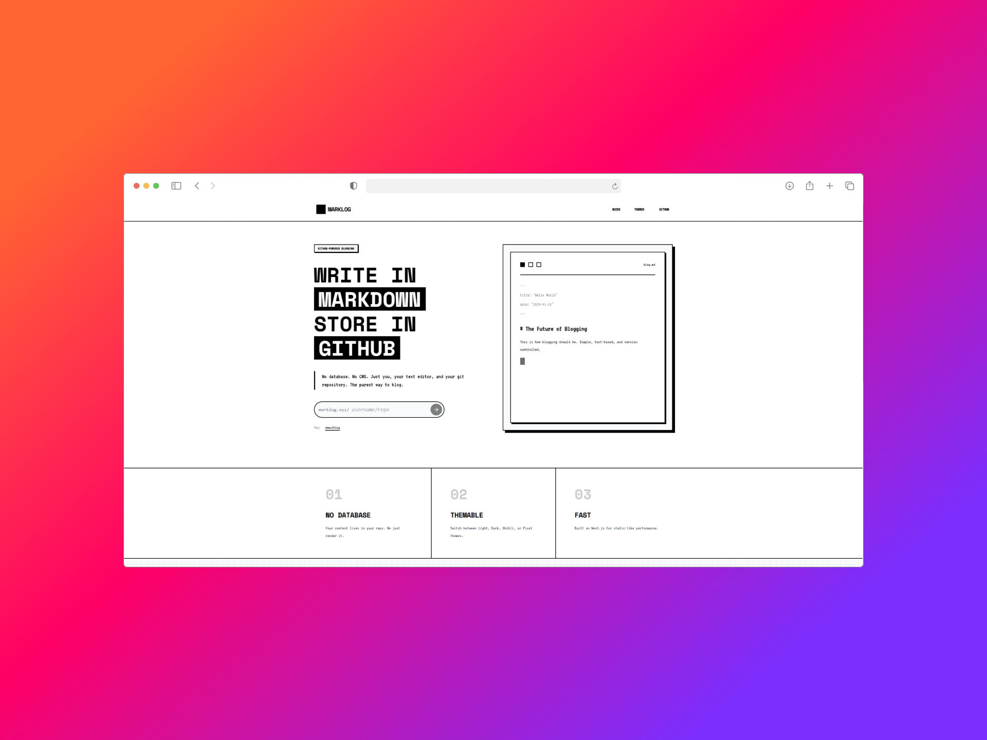 Marklog gallery image