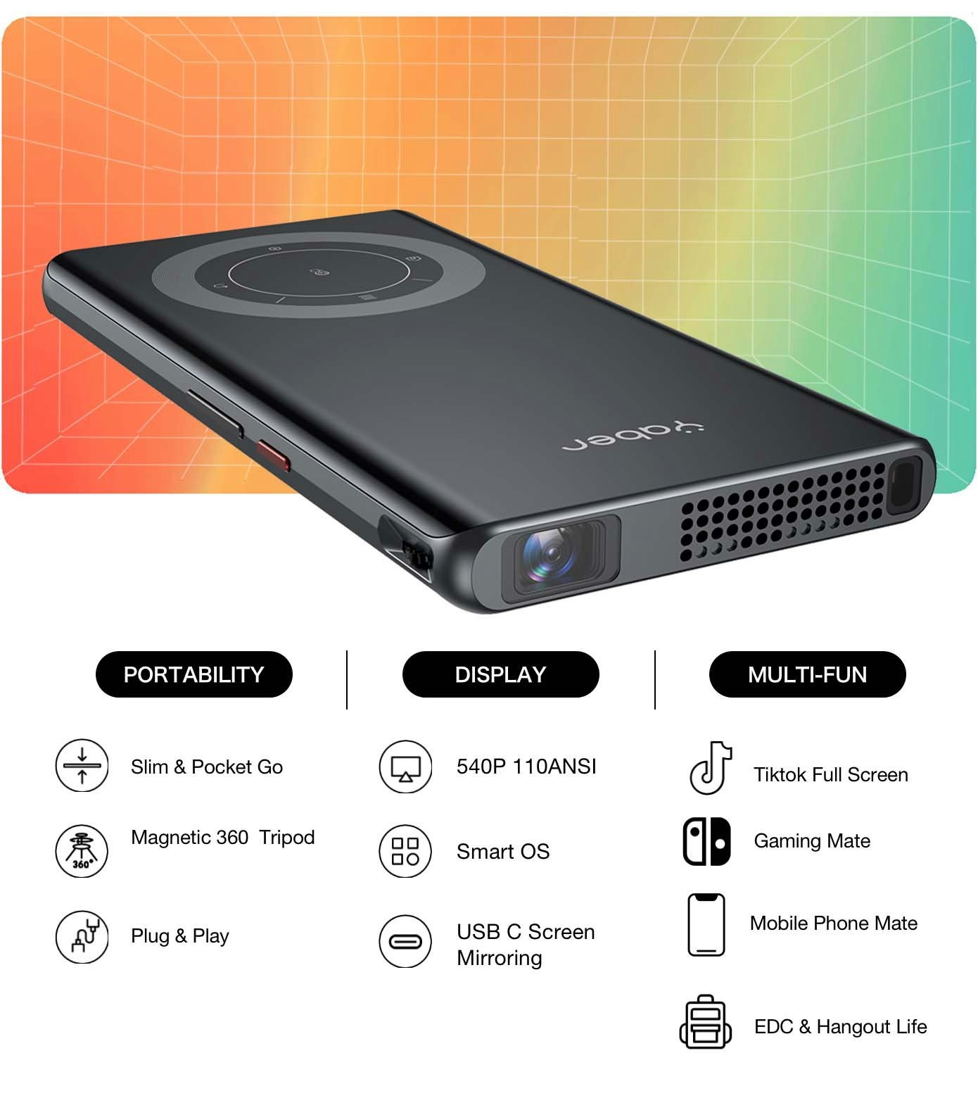 Pico T1 |Máy chiếu mỏng nhất & di động media 3