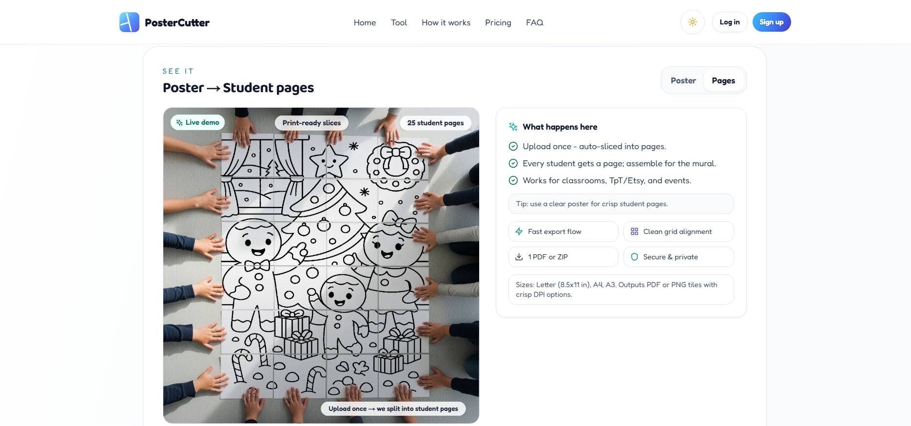 PosterCutter - Screenshot 2 showing product features and functionality