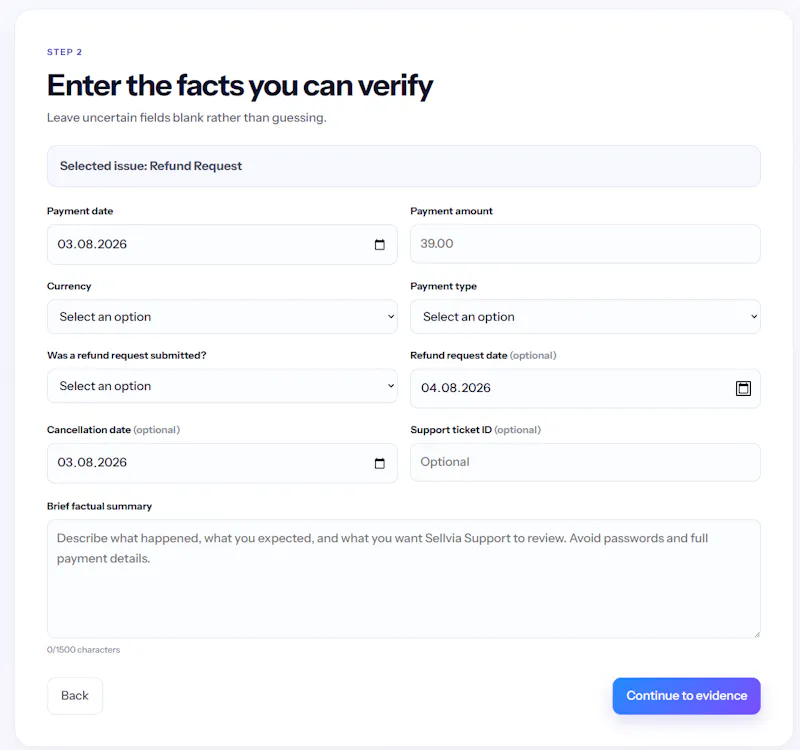 Sellvia Account Issue Checker screenshot 3