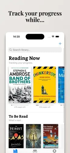 Reading Log: No Frills Book Tracker - Main product screenshot demonstrating key features and user interface