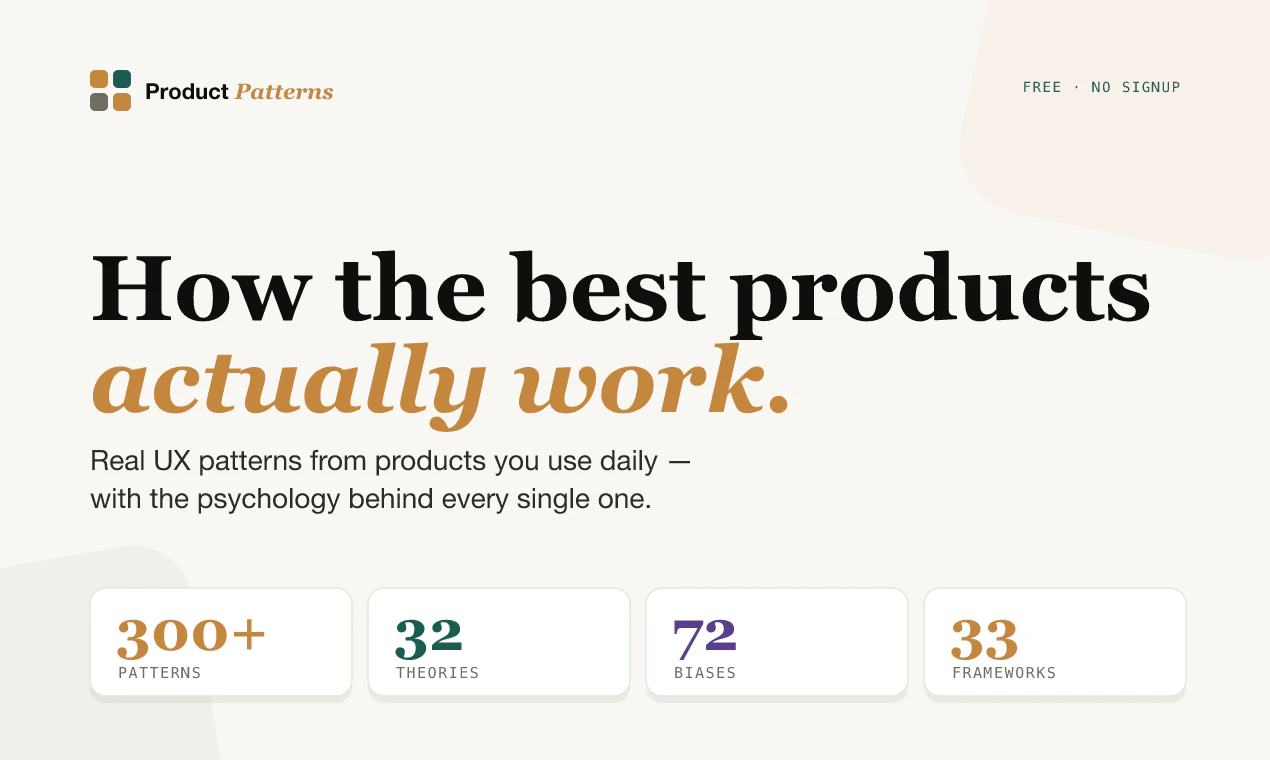 Product Patterns from Real Products