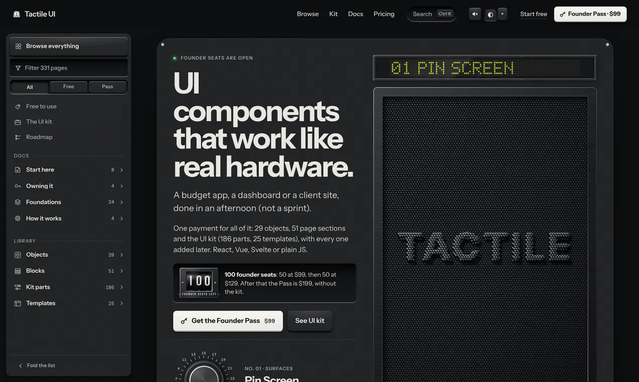 Tactile UI gallery image