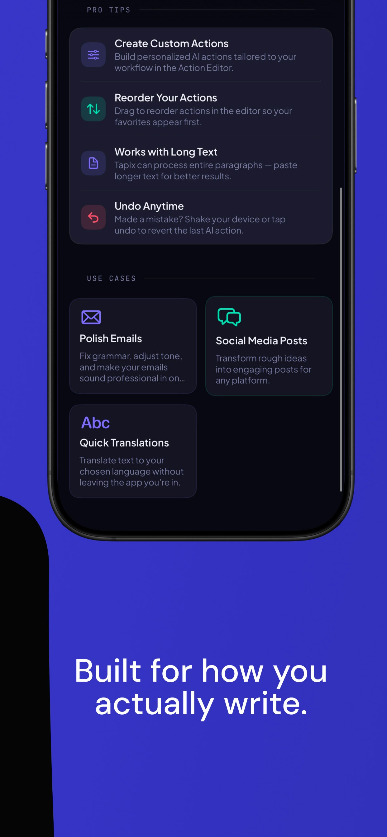 Tapix - Your AI Writing Keyboard  gallery image