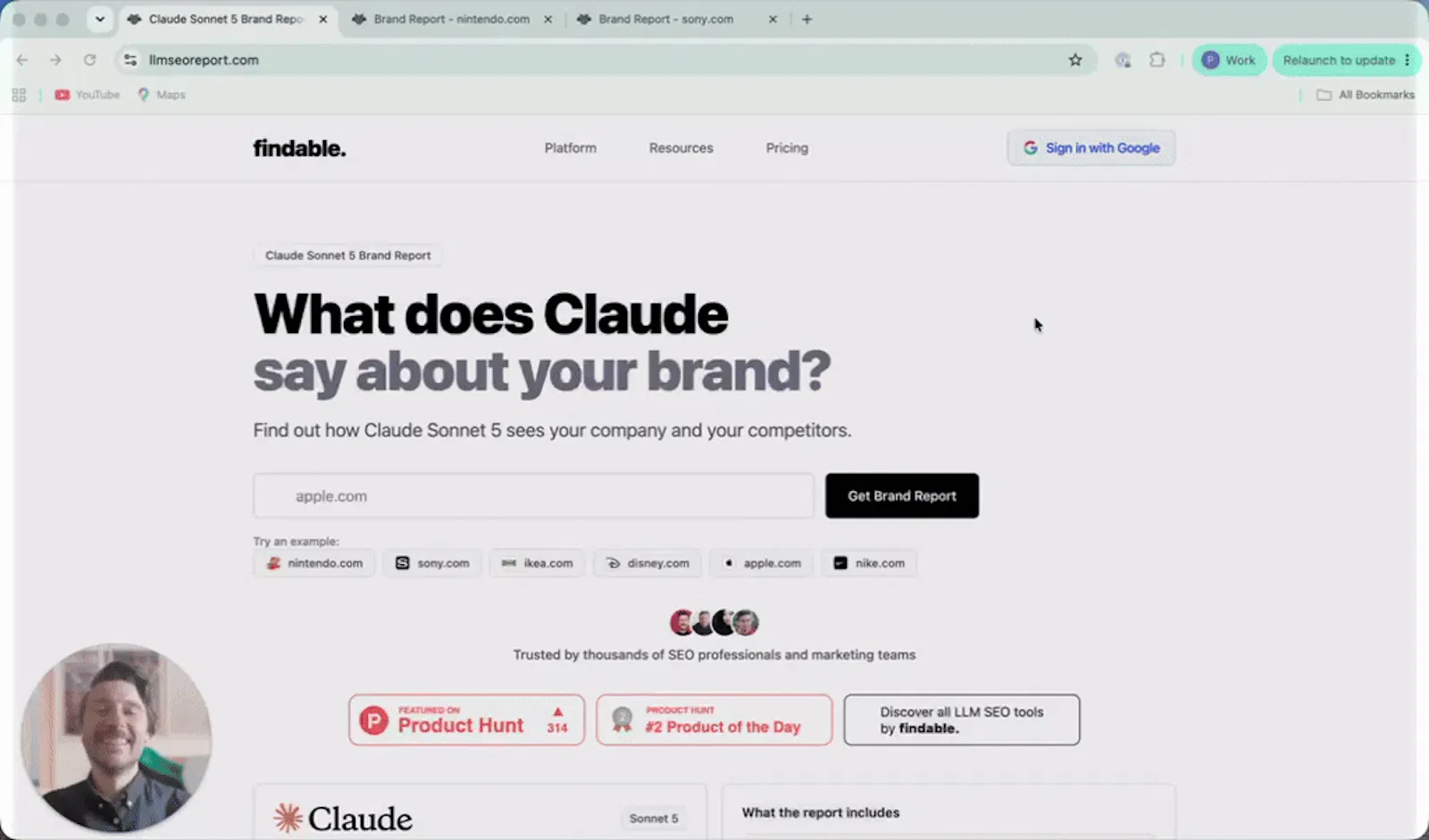 Claude Sonnet 5 Brand Report screenshot 1 (video preview)