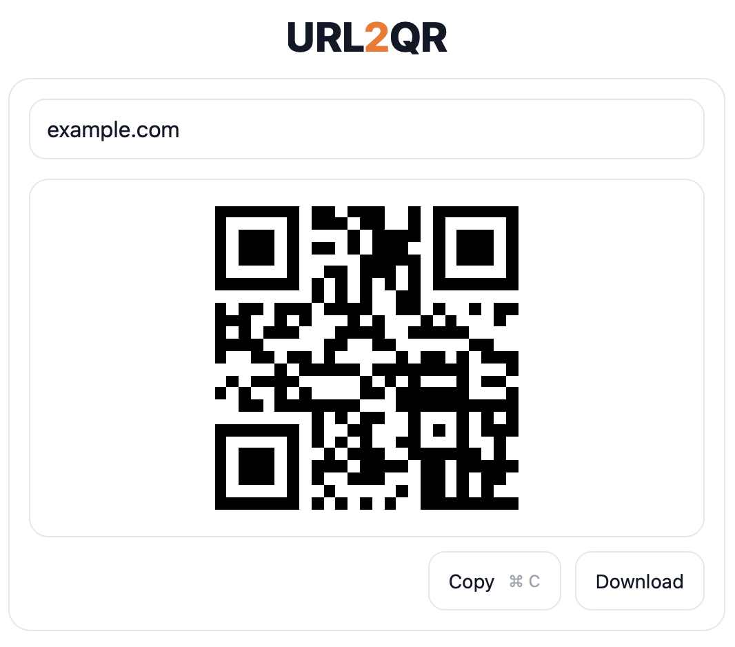 URL2QR - Main product screenshot demonstrating key features and user interface