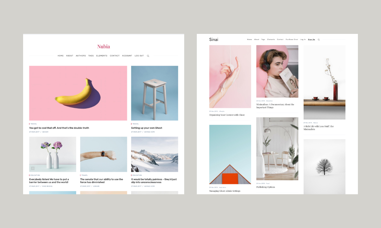 Ghost CMS Themes Bundle gallery image