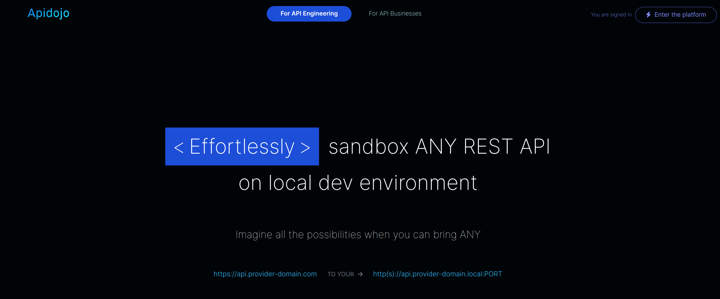 startuptile Apidojo-Effortlessly sandbox ANY REST API on local dev environment