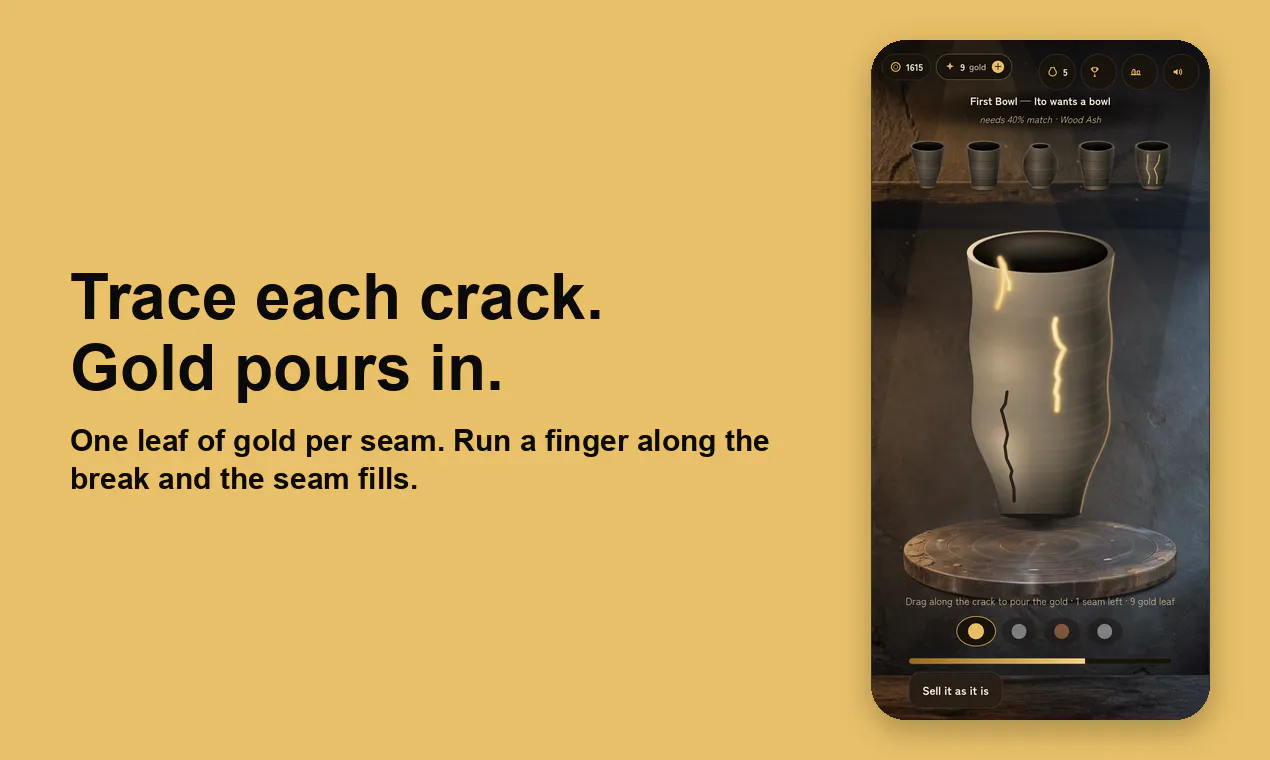Kintsugi Pottery: Goldmend gallery image