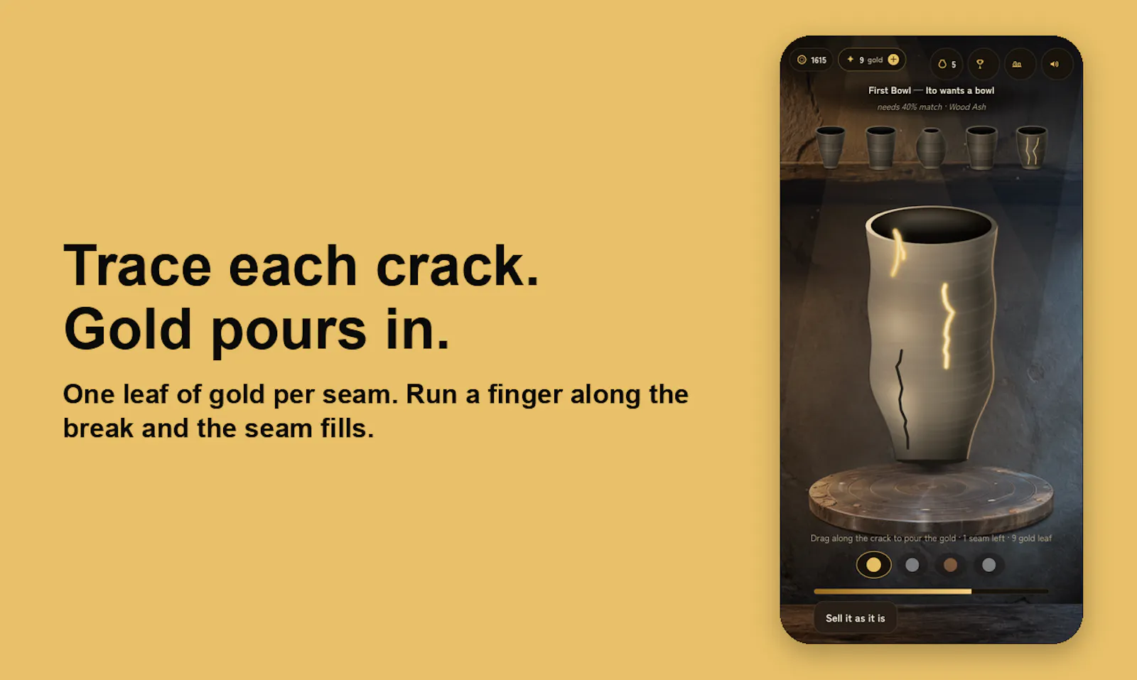 Kintsugi Pottery: Goldmend screenshot 6