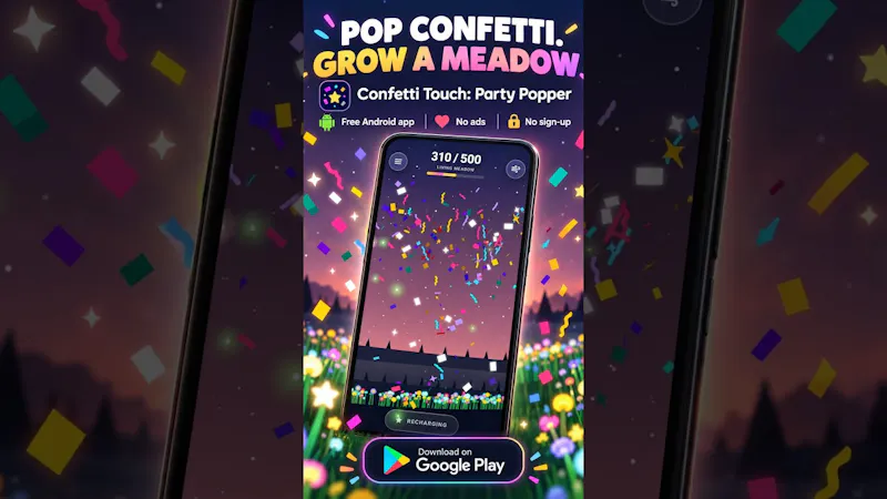 Confetti Touch: Party Popper screenshot 1 (video preview)