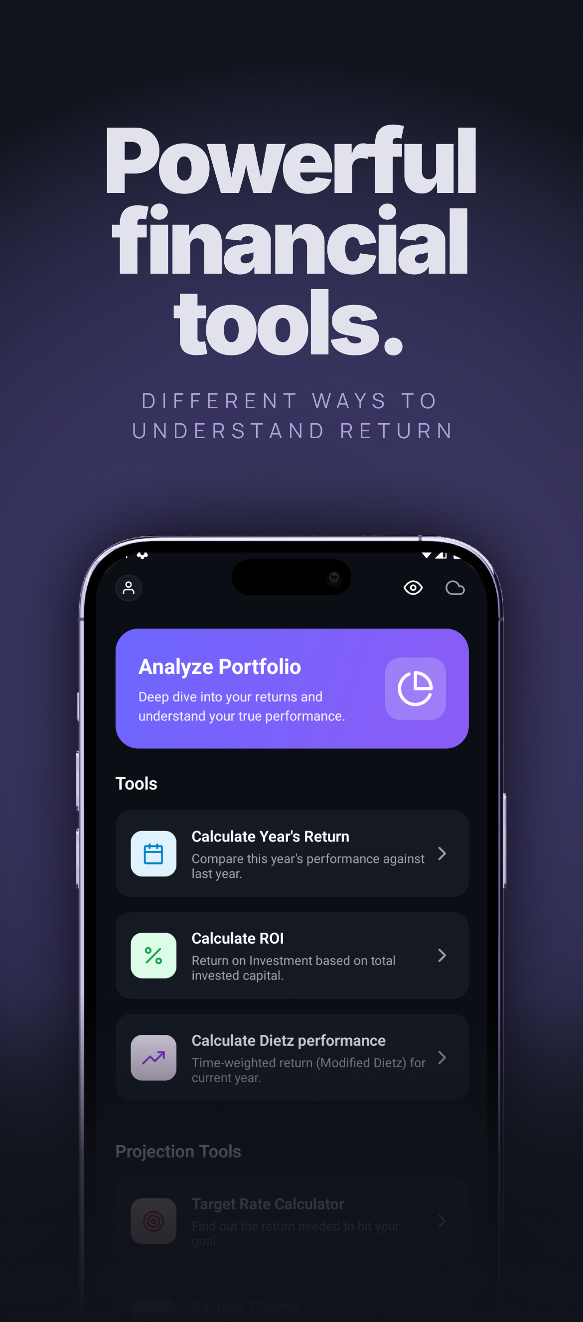 Netto - portfolio benchmarking app gallery image
