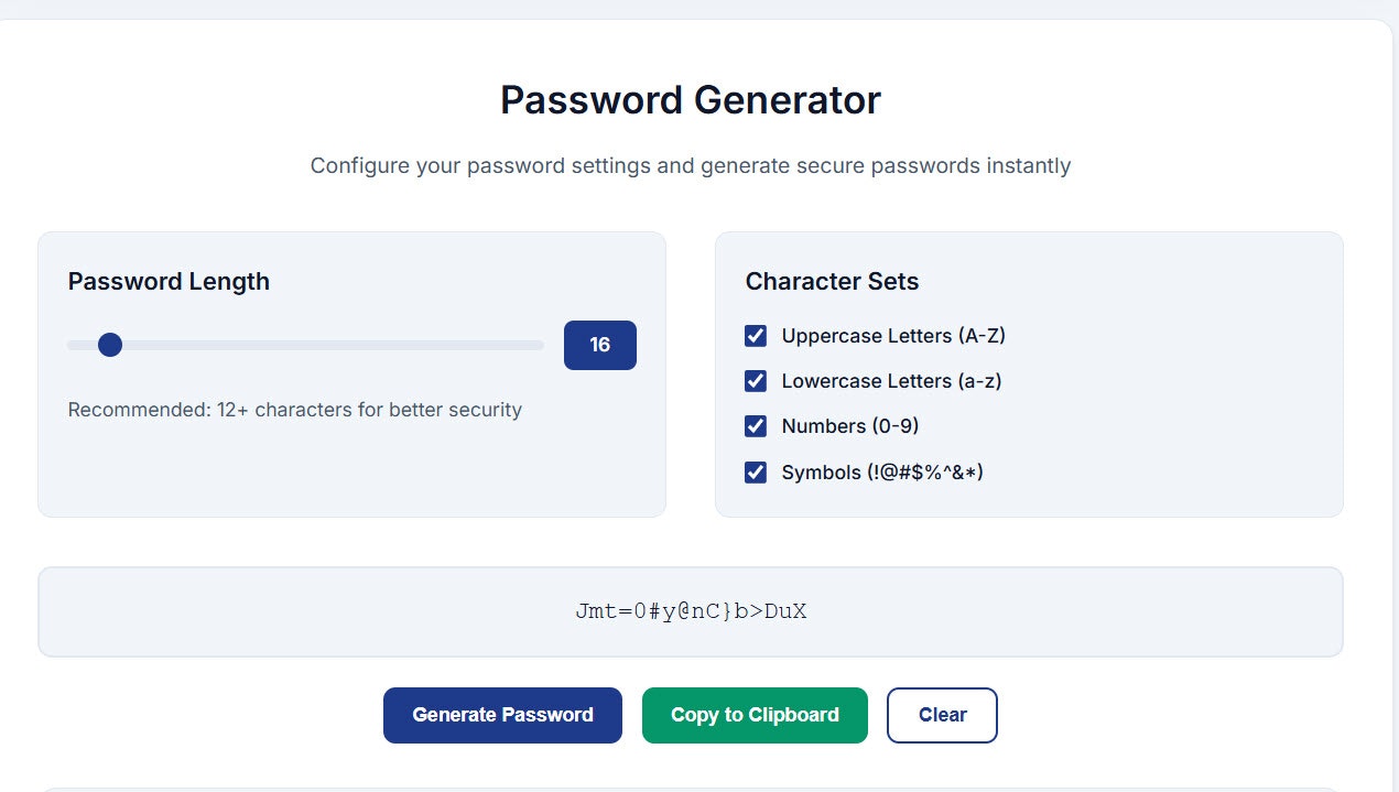 SafePasswordGenerator.net gallery image