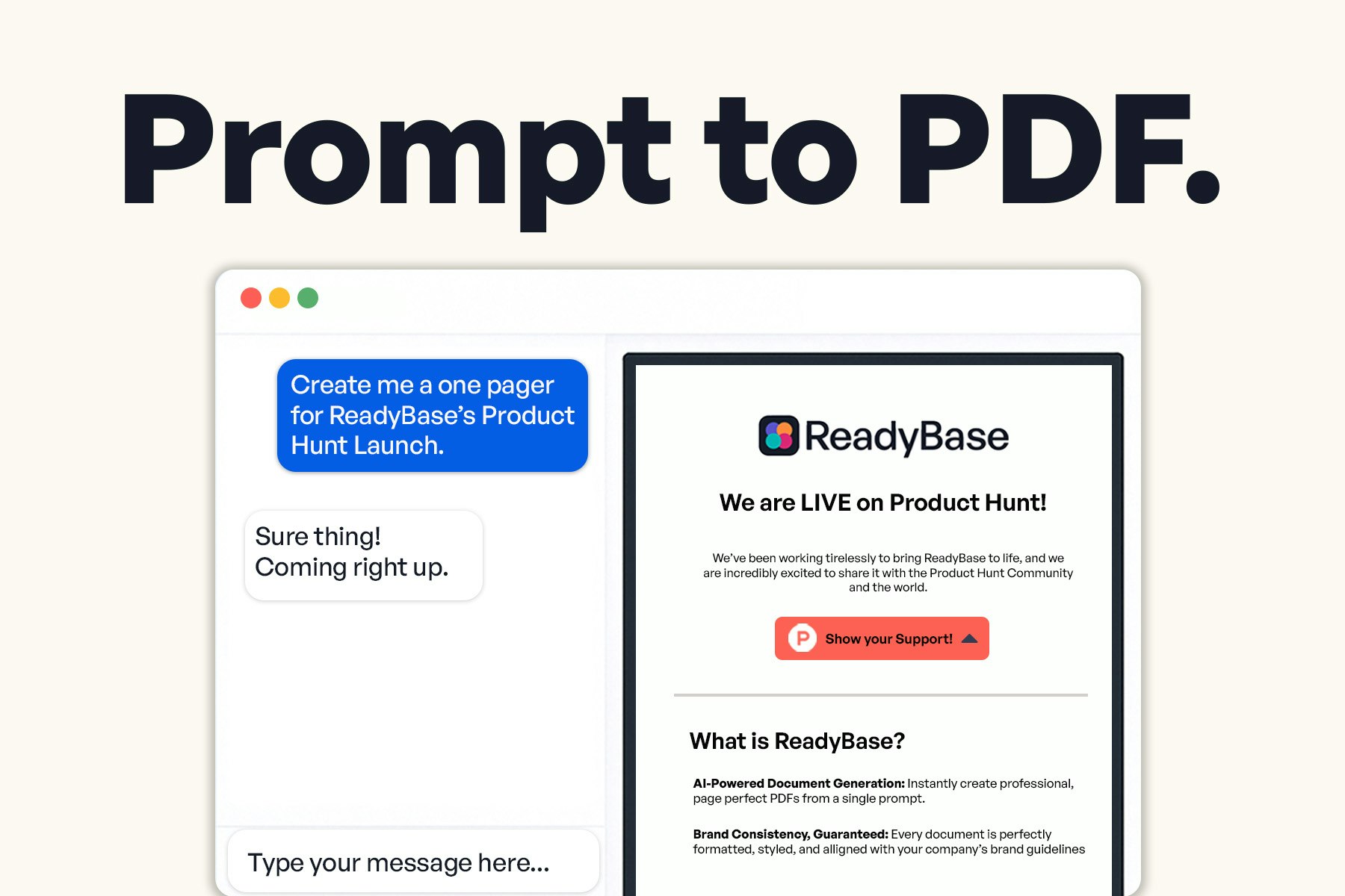 Readybase - Prompt naar PDF in seconden media 2