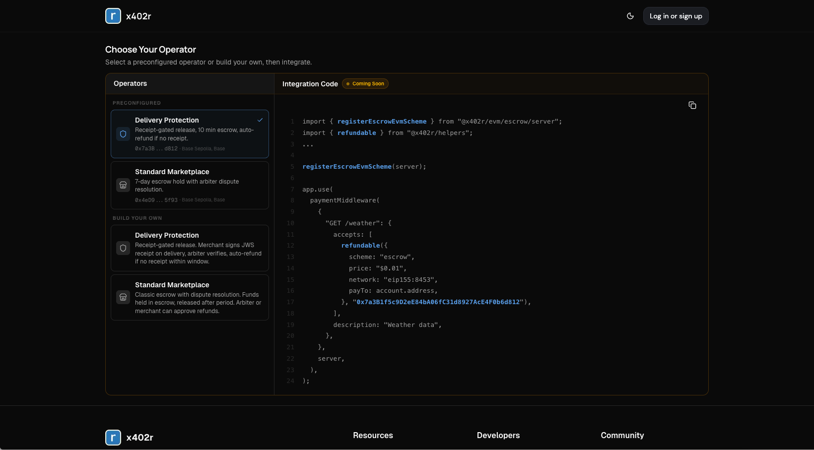 x402r Refund Protocol - Screenshot 3 showing product features and functionality