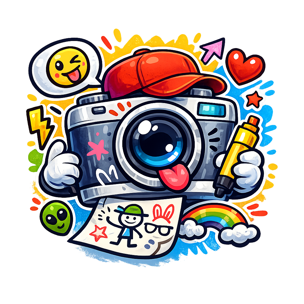 Crazy Doodle Photo Telegram Bot - Product Hunt launch logo and brand identity