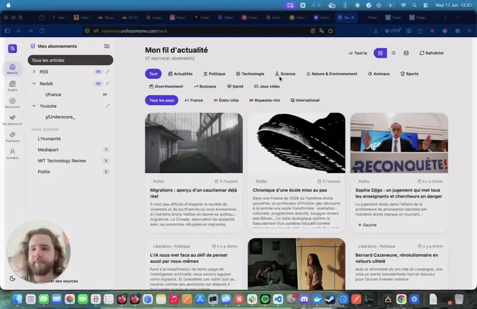 Feedwise screenshot 1 (video preview)