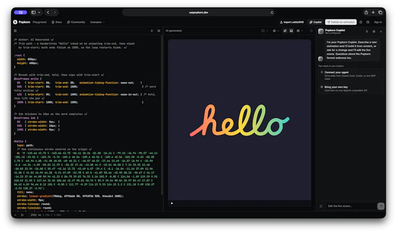 Popkorn - FREE Text-to-Lottie Generator screenshot 1