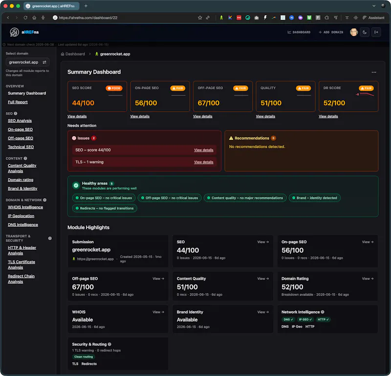 aHREFna screenshot 1
