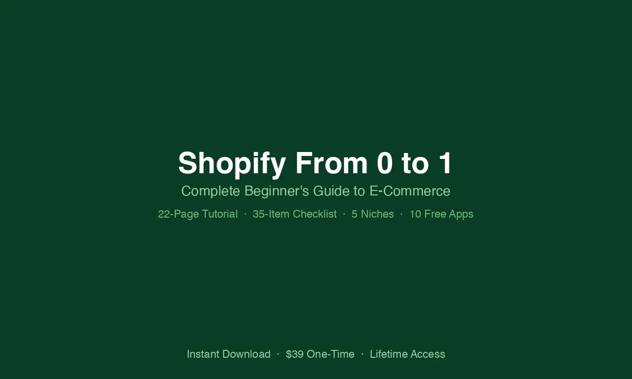 Shopify From 0 to 1 gallery image