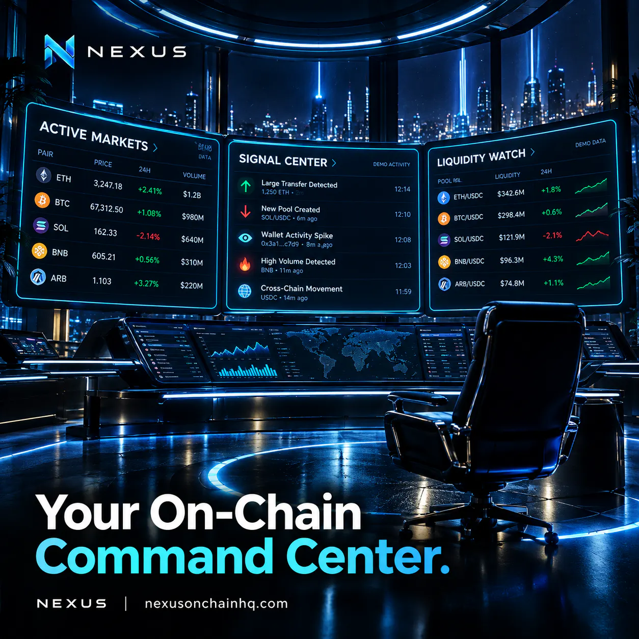 NEXUS — Onchain Market Intelligence gallery image