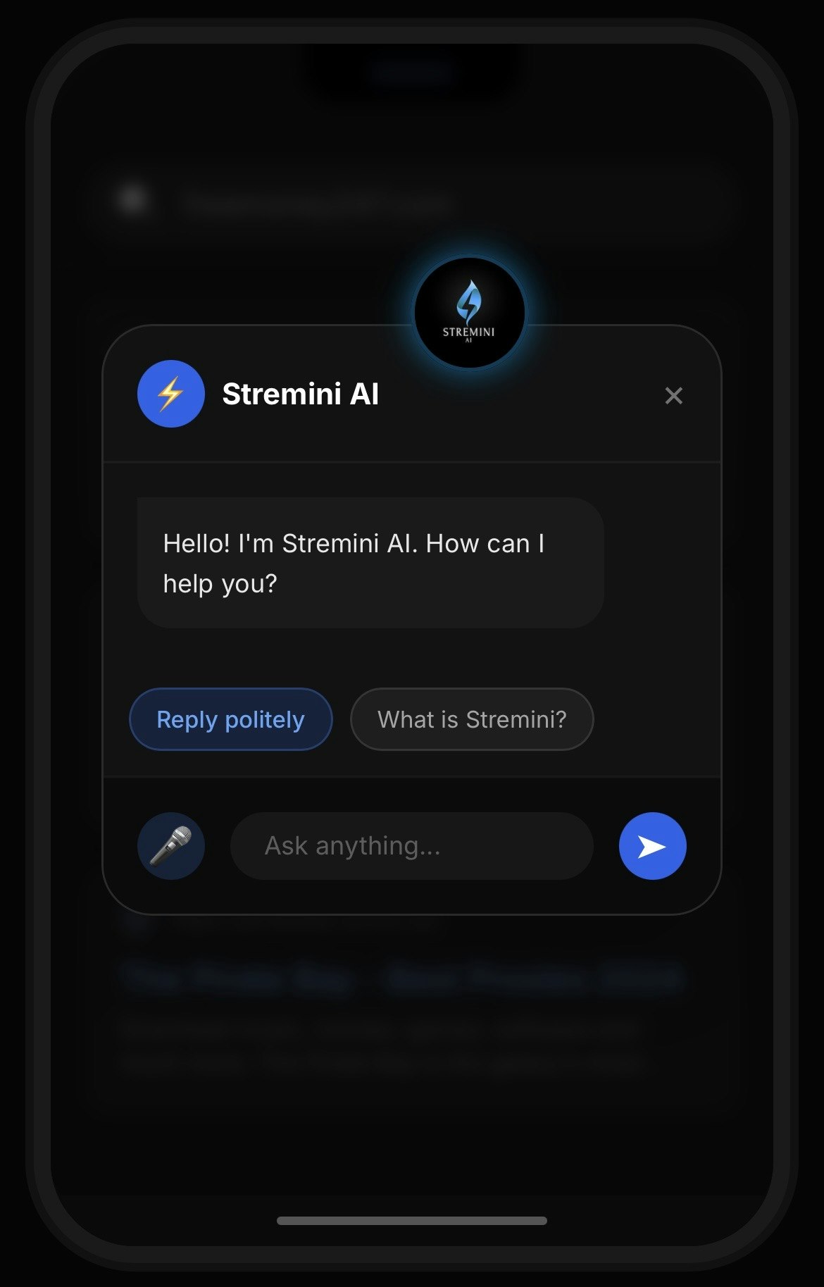 Stremini - Screenshot 2 showing product features and functionality