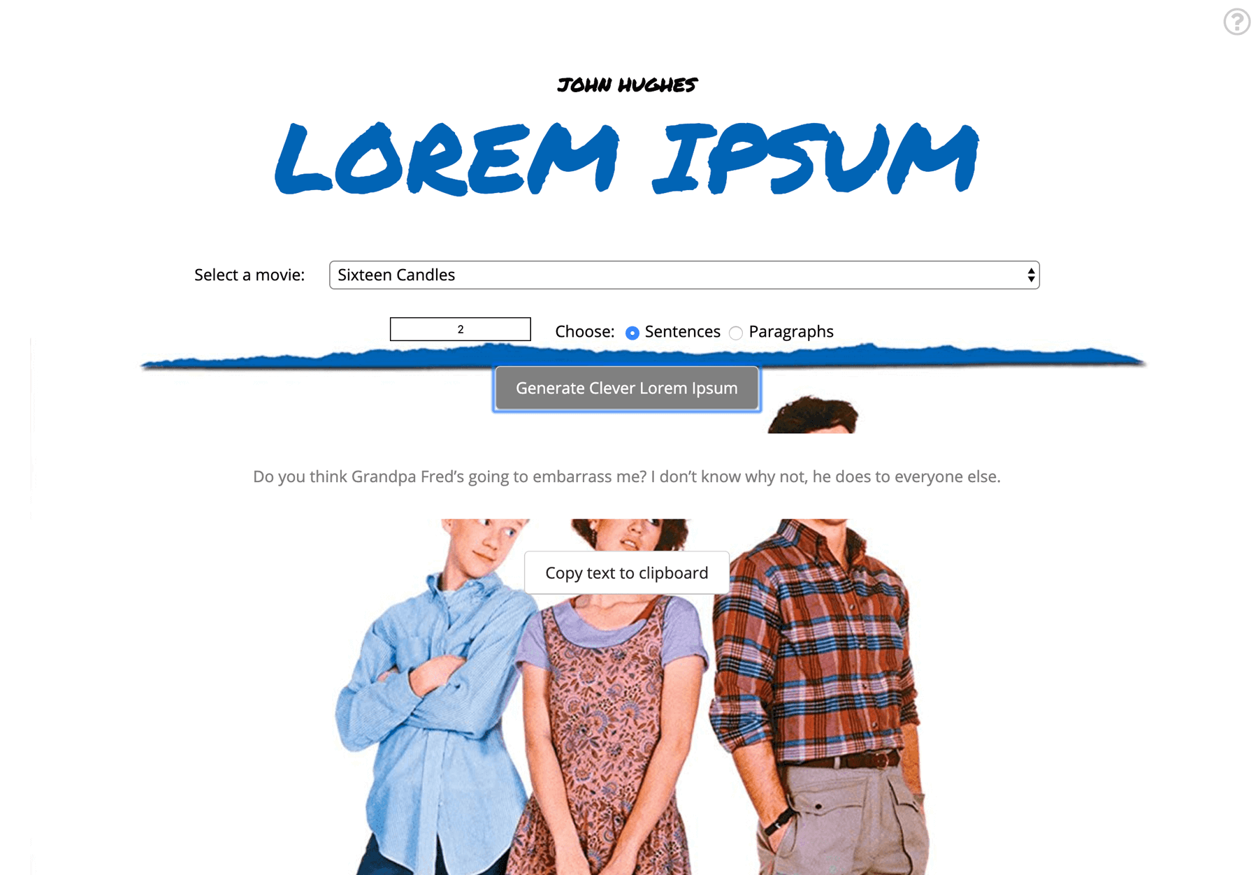 John Hughes Lorem Ipsum gallery image
