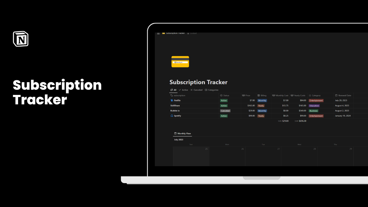 Subscription Tracker gallery image