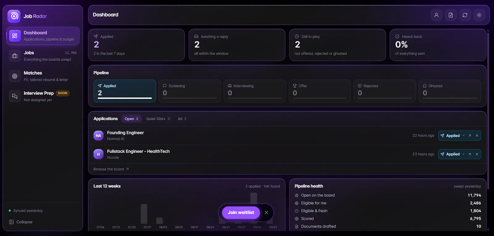 Job Radar screenshot 2