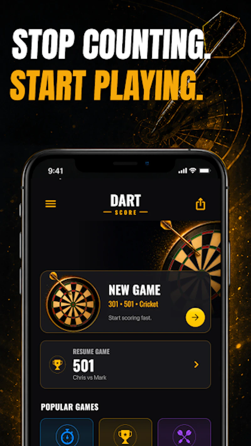 Dart Scoreboard: Score Keeper screenshot 1