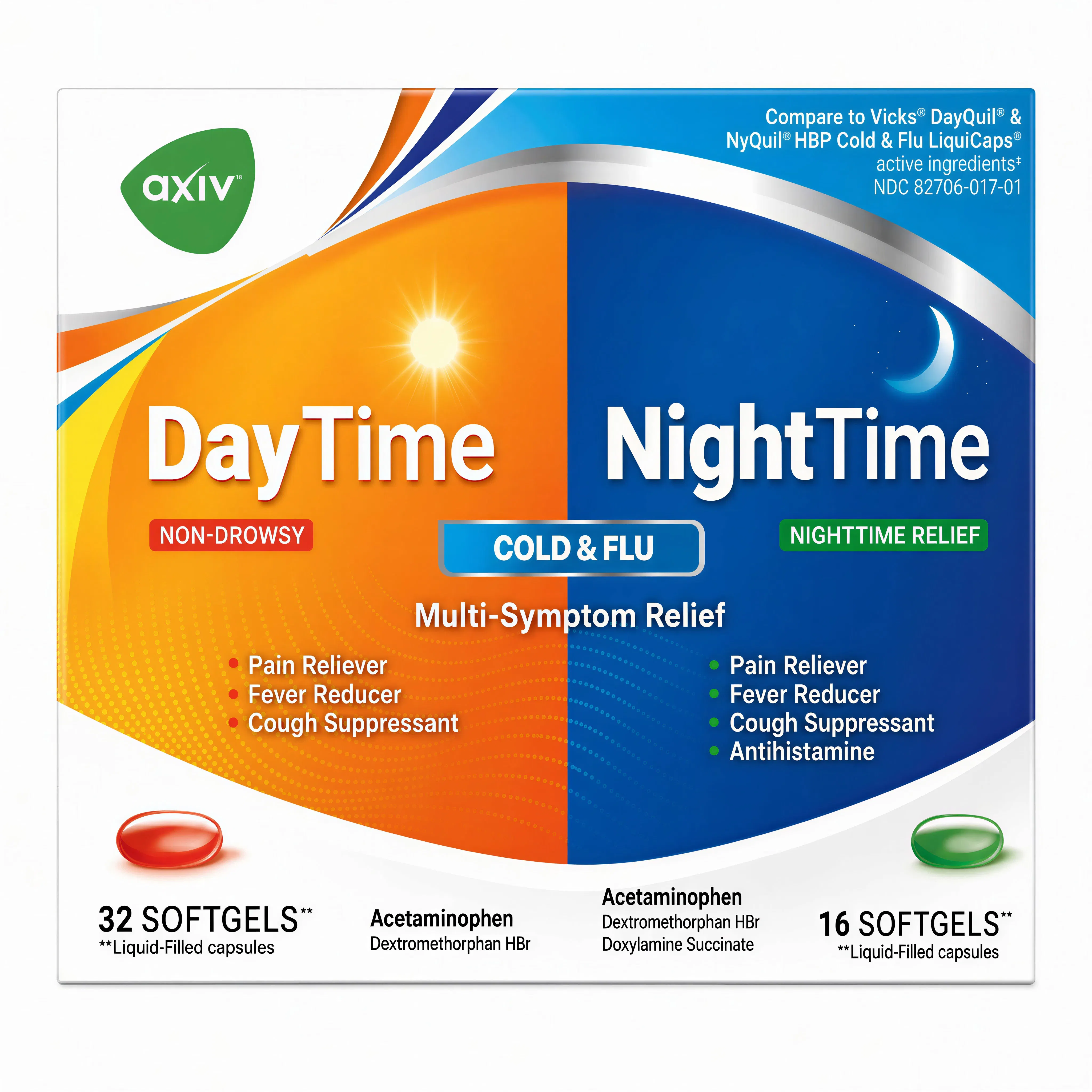 AXIV Day & Night Cold & Flu Medicine gallery image