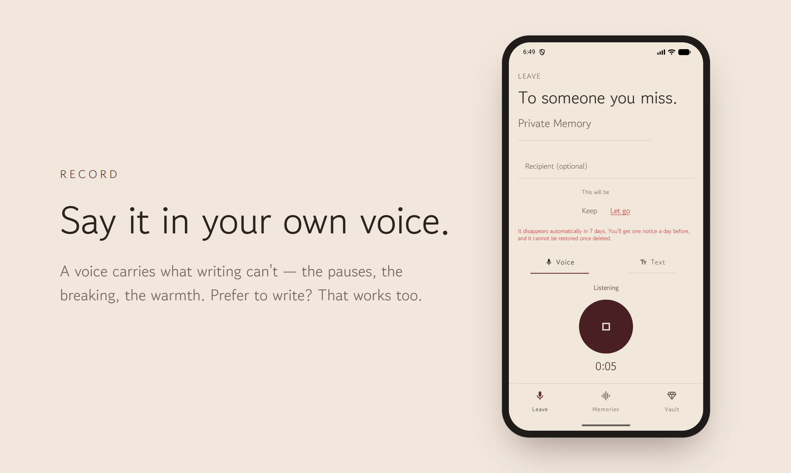 Voice Letter gallery image