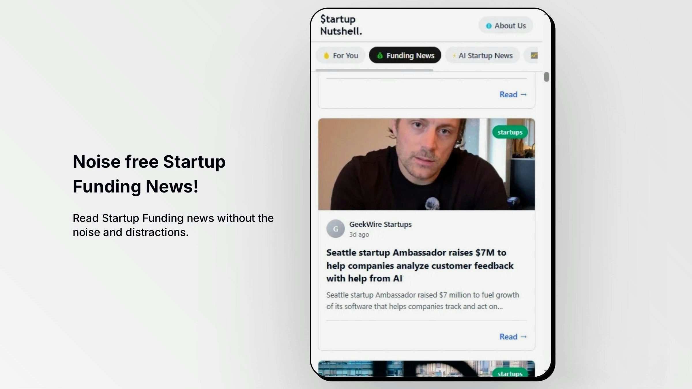 StartupNutshell - Screenshot 5 showing product features and functionality
