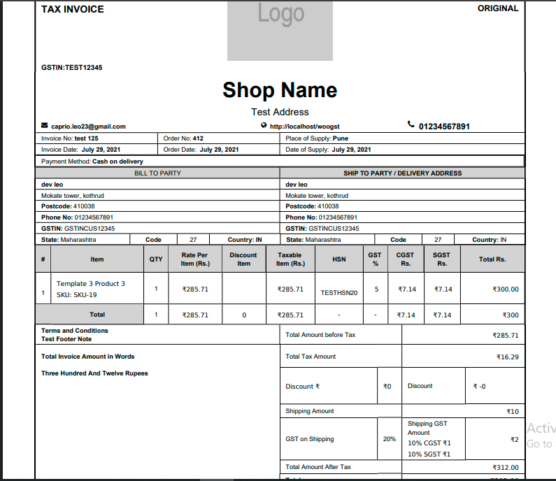 WooCommerce GST 플러그인 - No. 1 WordPress GST 솔루션 및 송장 플러그인 미디어 3