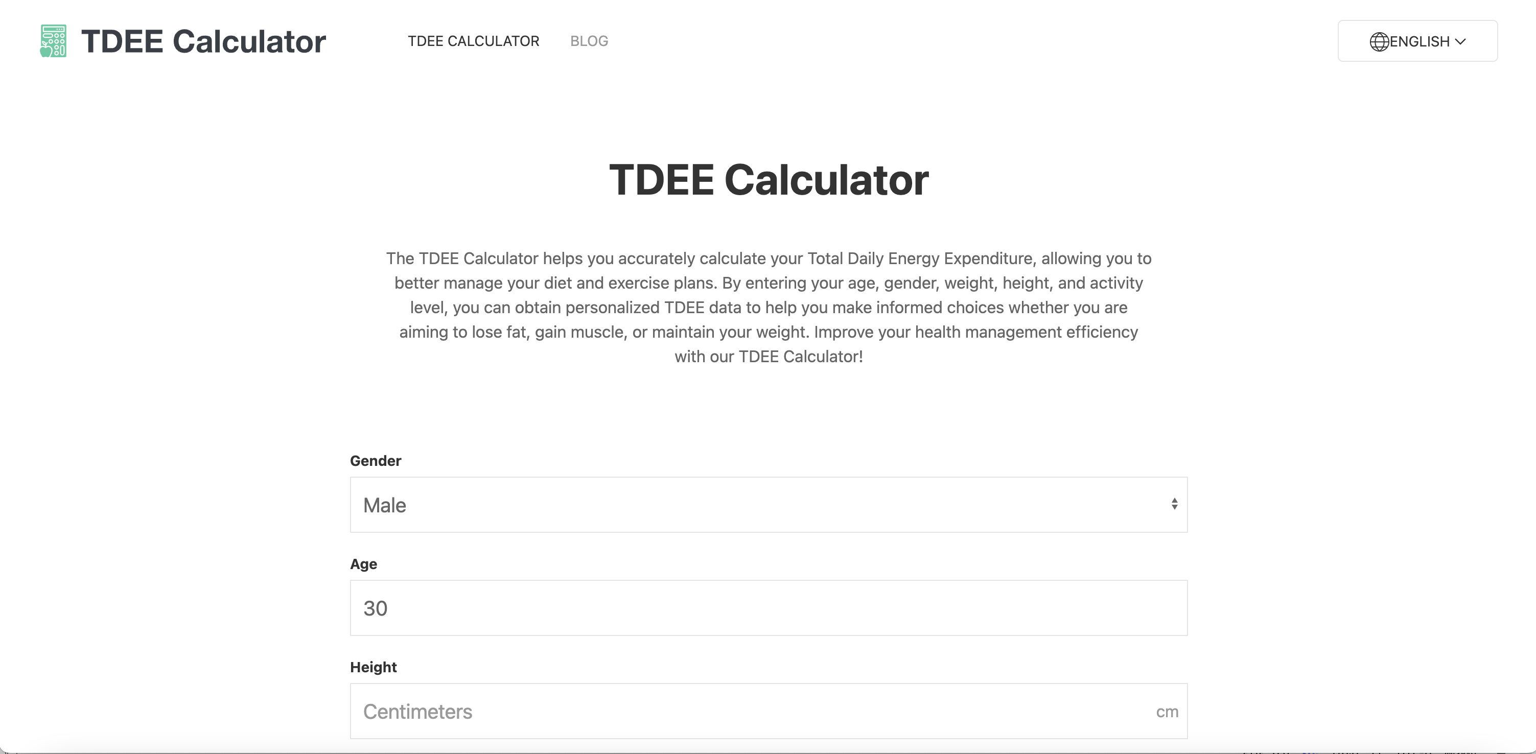 TDEE Calculator gallery image