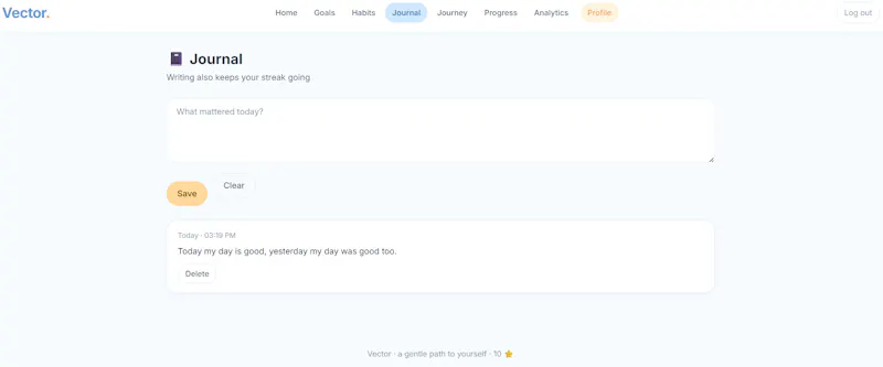Vector — development screenshot 4