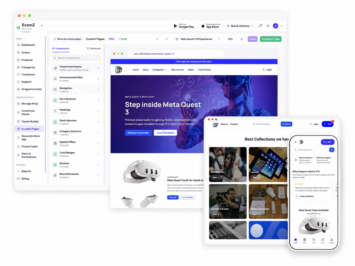Ecomz AI Multi-Tenant SaaS Store Builder gallery image