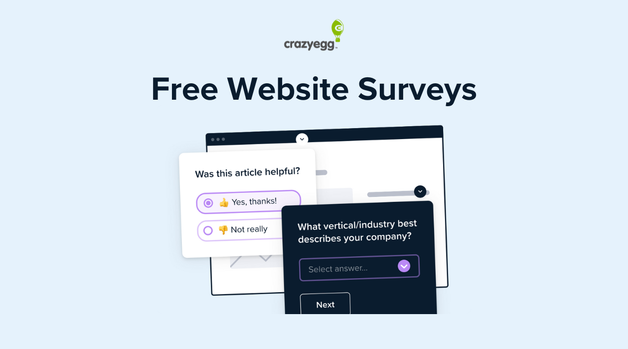 Sondaggi gratuiti illimitati da pazzo uovo - Ottieni un feedback degli utenti veloce, direttamente sul tuo sito Web.Nessun limite. media 1
