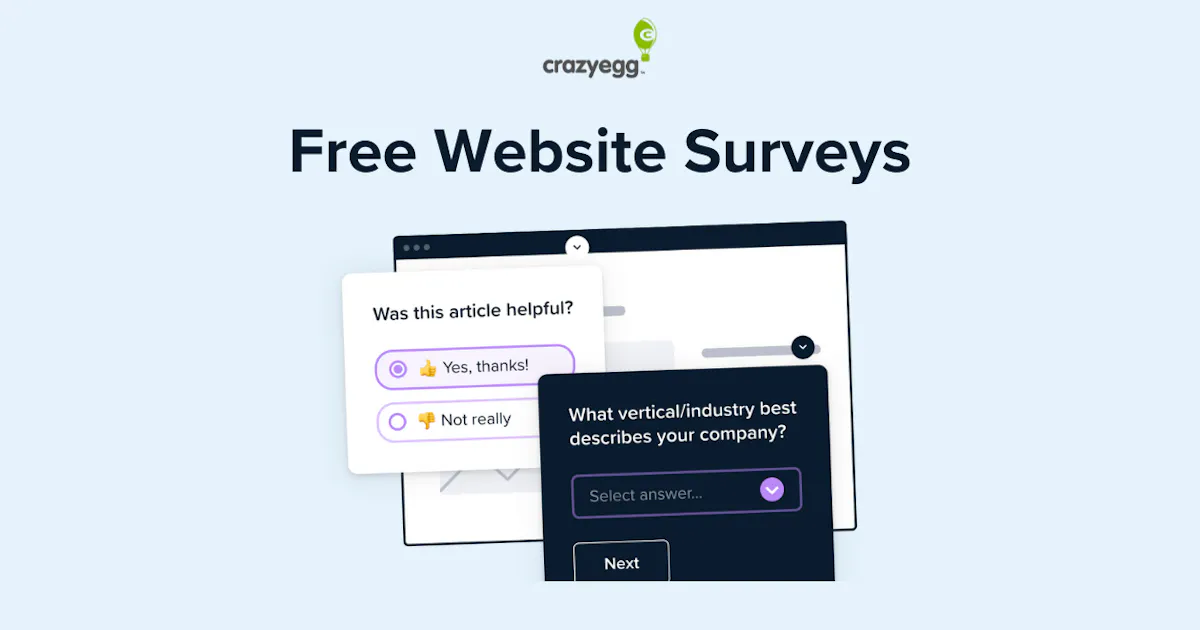 Unlimited Free Surveys by Crazy Egg