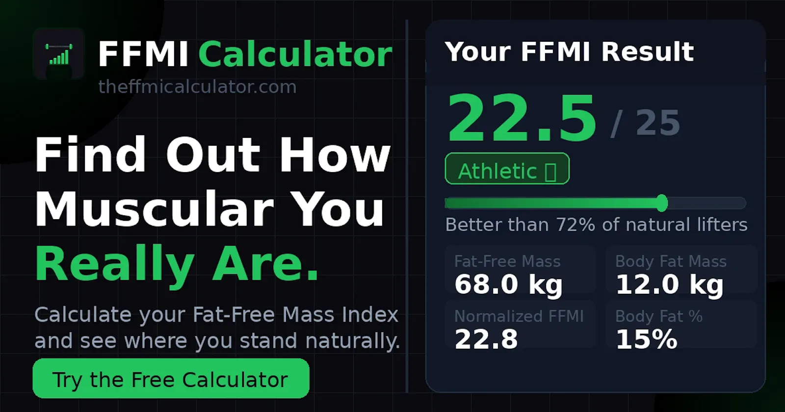 The FFMI Calculator screenshot 1