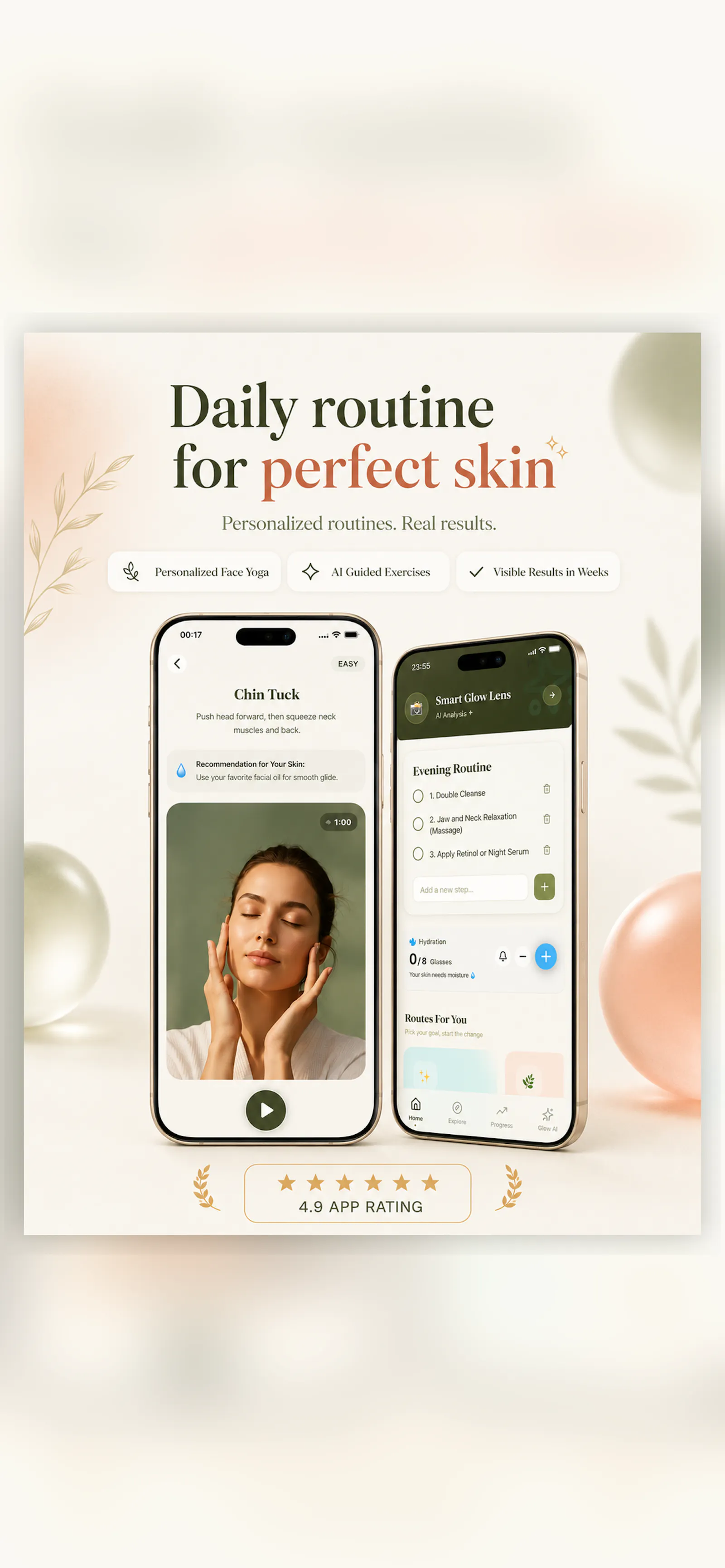 FaceGlow: Face Yoga & AI Scan screenshot 4