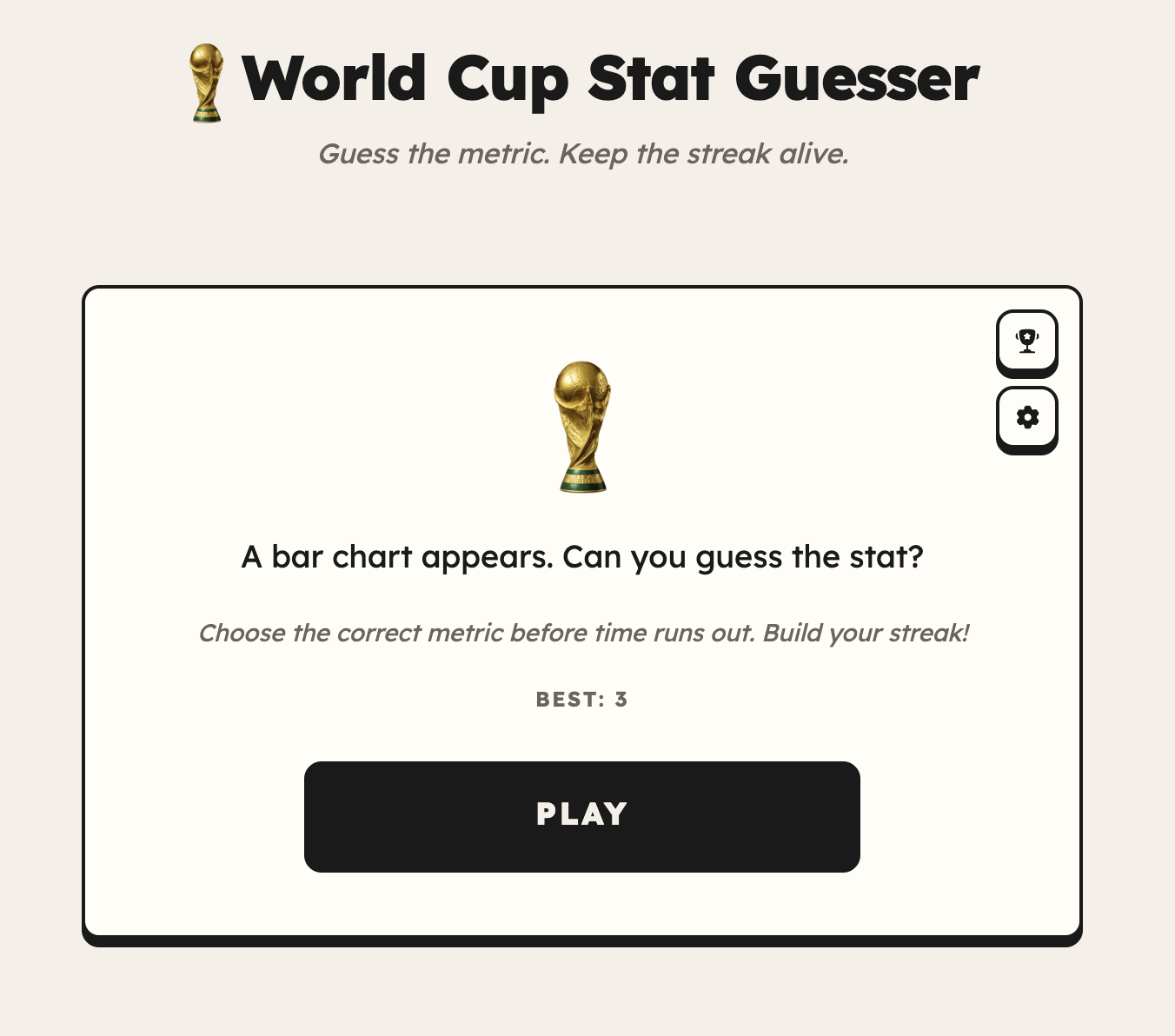 World Cup Stat Guesser gallery image