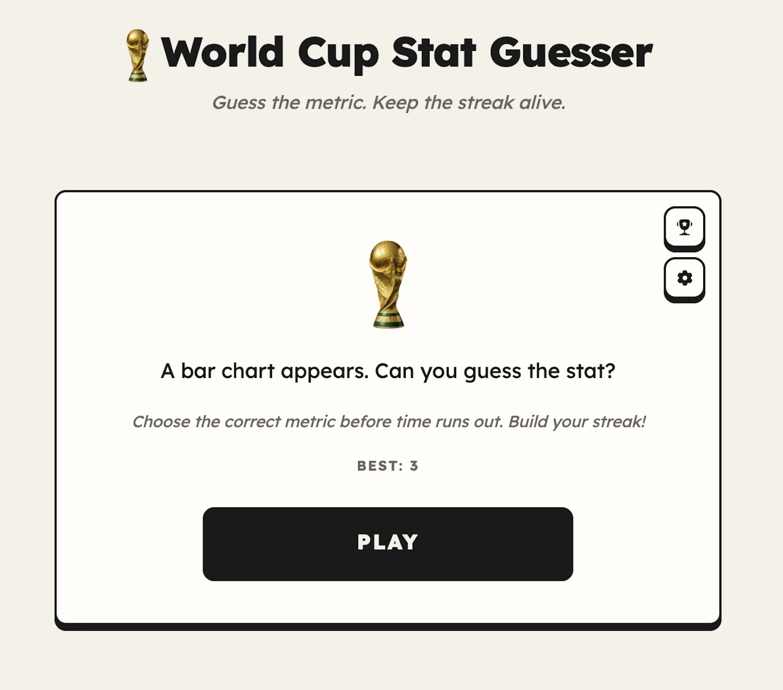 World Cup Stat Guesser screenshot 1