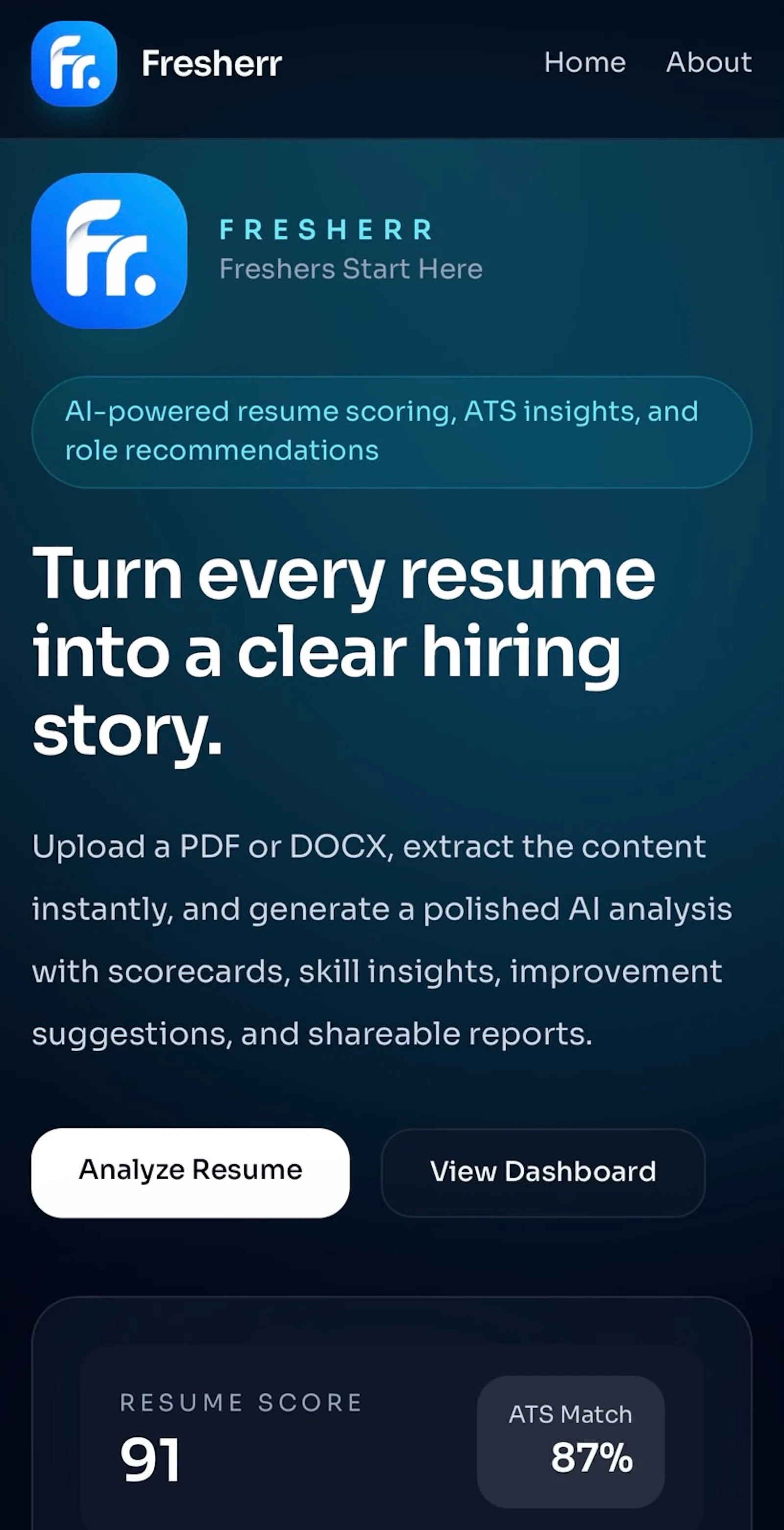 Fresherr screenshot 1