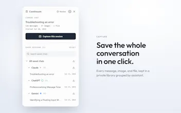 Continuum: Capture & Resume AI Chats gallery image