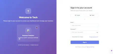 Business Login UI – React Kit gallery image